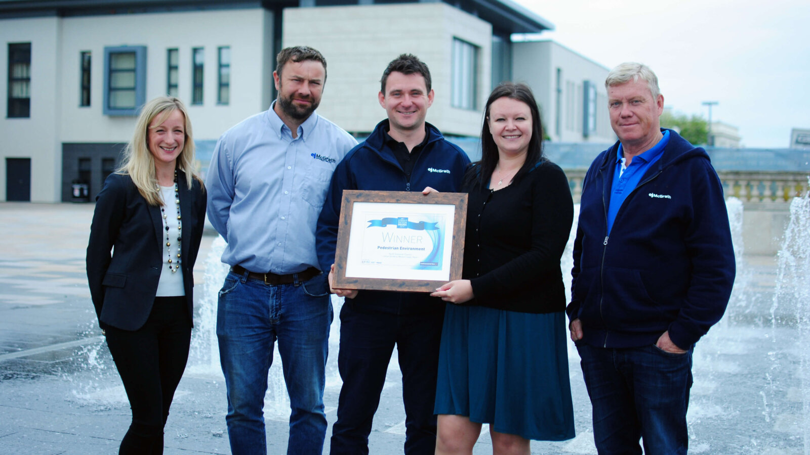 EJ McGrath win Pedestrian Environment award - EJ McGrath Construction