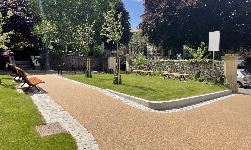Hard landscaping at the University of Bristol