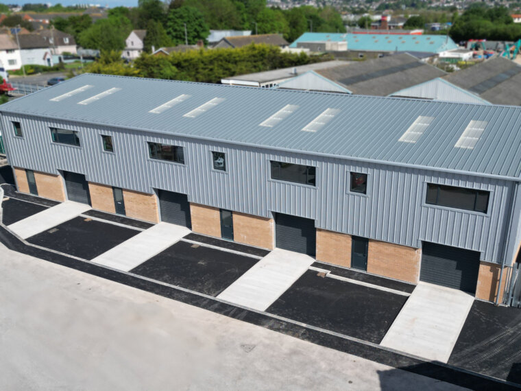 New industrial units at Westex House, Weston-super-Mare, groundworks and civils by EJ McGrath