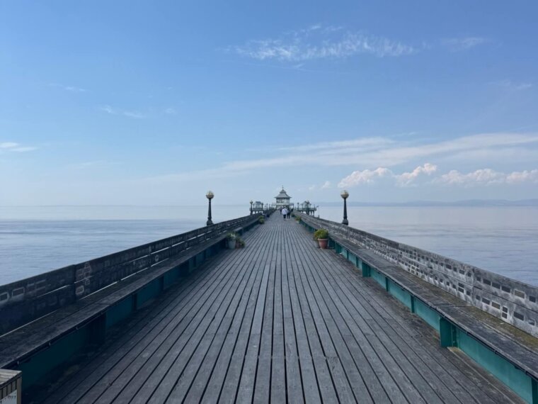 Timber decking along Clevedon Pier