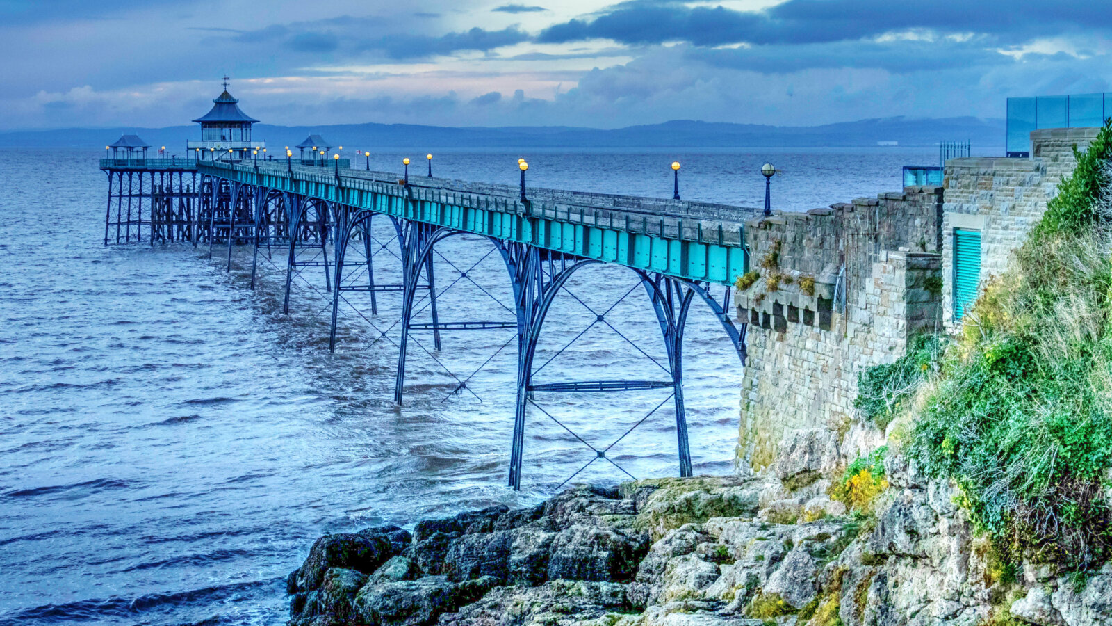 Clevedon Pier, the Grade I listed Victorian pier on the Severn Estuary