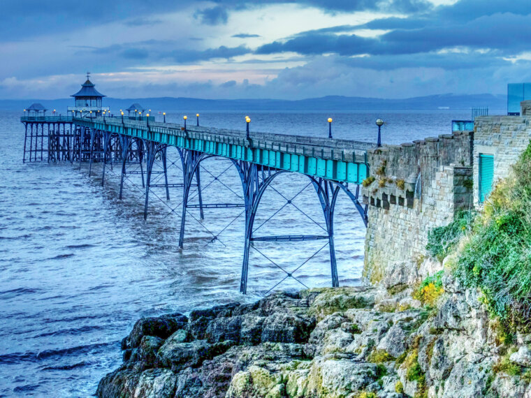 Clevedon Pier, the Grade I listed Victorian pier on the Severn Estuary