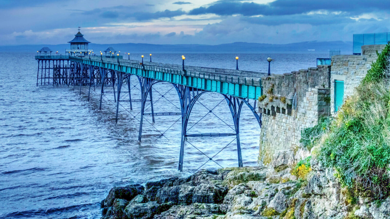Clevedon Pier, the Grade I listed Victorian pier on the Severn Estuary
