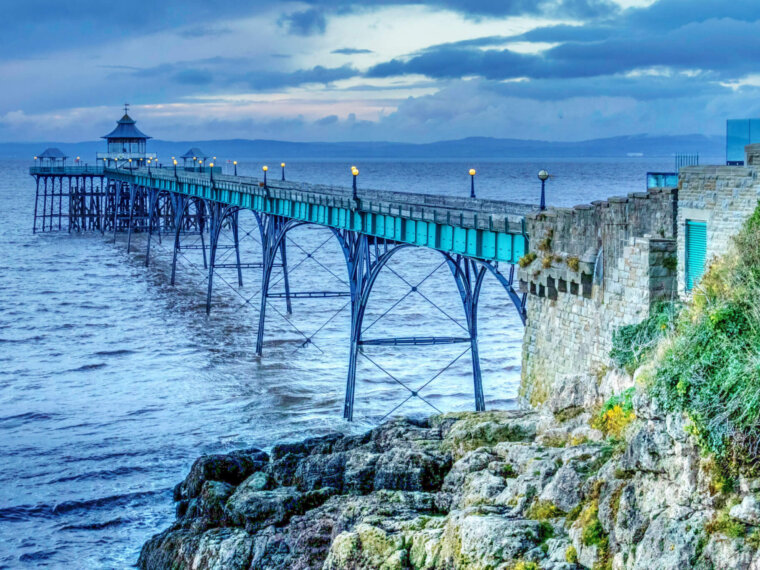 Clevedon Pier, the Grade I listed Victorian pier on the Severn Estuary